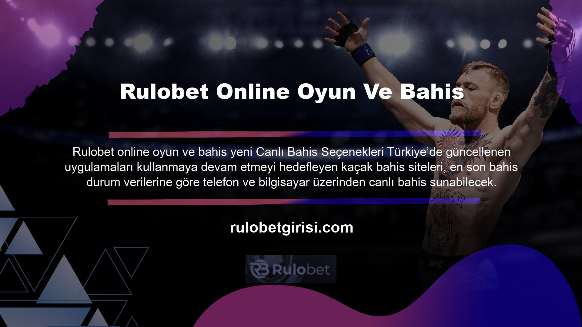 Üyelerin Rulobet online oyun ve bahis canlı bahis nasıl oynanır Sitede canlı oyunlar oynamak spor, casino oyunları, sanal oyunlar, canlı casino bölümü ve çeşitli canlı oyunlardan para kazanmanızı sağlar